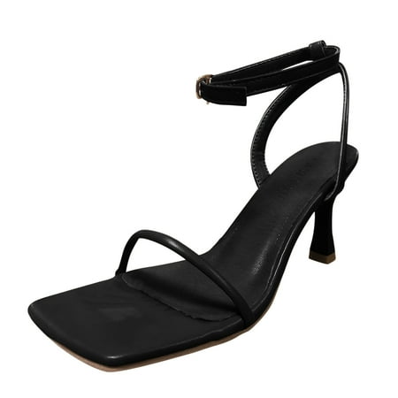 

fvwitlyh White Sandals Women s High Heel Sandal Strappy Open Toe Ankle Strap Dress Shoes for Women Bridesmaid Ladies in Wedding Bridal Evening Homecoming Prom