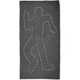 thumbnail image 1 of Serviette de Plage Corps Silhouette de Craie Scène de Crime, 1 of 1
