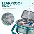 thumbnail image 6 of Cool Planet 14-Liter Premium Insulated Cooler Bag for Beach and Picnics, Green and White, 6 of 7