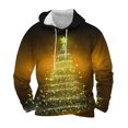 thumbnail image 1 of Sudadera con capucha para hombre, informal, con cordón, estampado navideño, deportiva, blusa de poliéster, 1 of 4