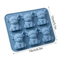 thumbnail image 5 of 6-Cavity Highland Cow Silicone Mold, Cute Cow Chocolate Mold for Baking, DIY Craft Mold for Candle, Resin, Jelly, Fondant, Farmhouse Kitchen Decor,Sky Blue, 5 of 9