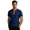 Navy, variant on GrmtClth Men's Color Block Stand Collar Henley T-Shirt Short Sleeve Casual Button Top Khaki 3XL