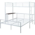 thumbnail image 2 of Harper & Bright Designs Metal Bunk Bed Adjustable, Twin-over-full, White, 2 of 7