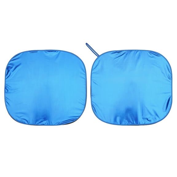 Auto Drive Universal Fit Blue Twist Windshield Sun Shade 1 Pair Size 31.5*28.5''