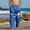 A417 Blue, variant on Kids Boys Angry Smile Face Graphic Pants Stretchy Waist Novelty Trousers for Outdoor Active Play, 4-13Y