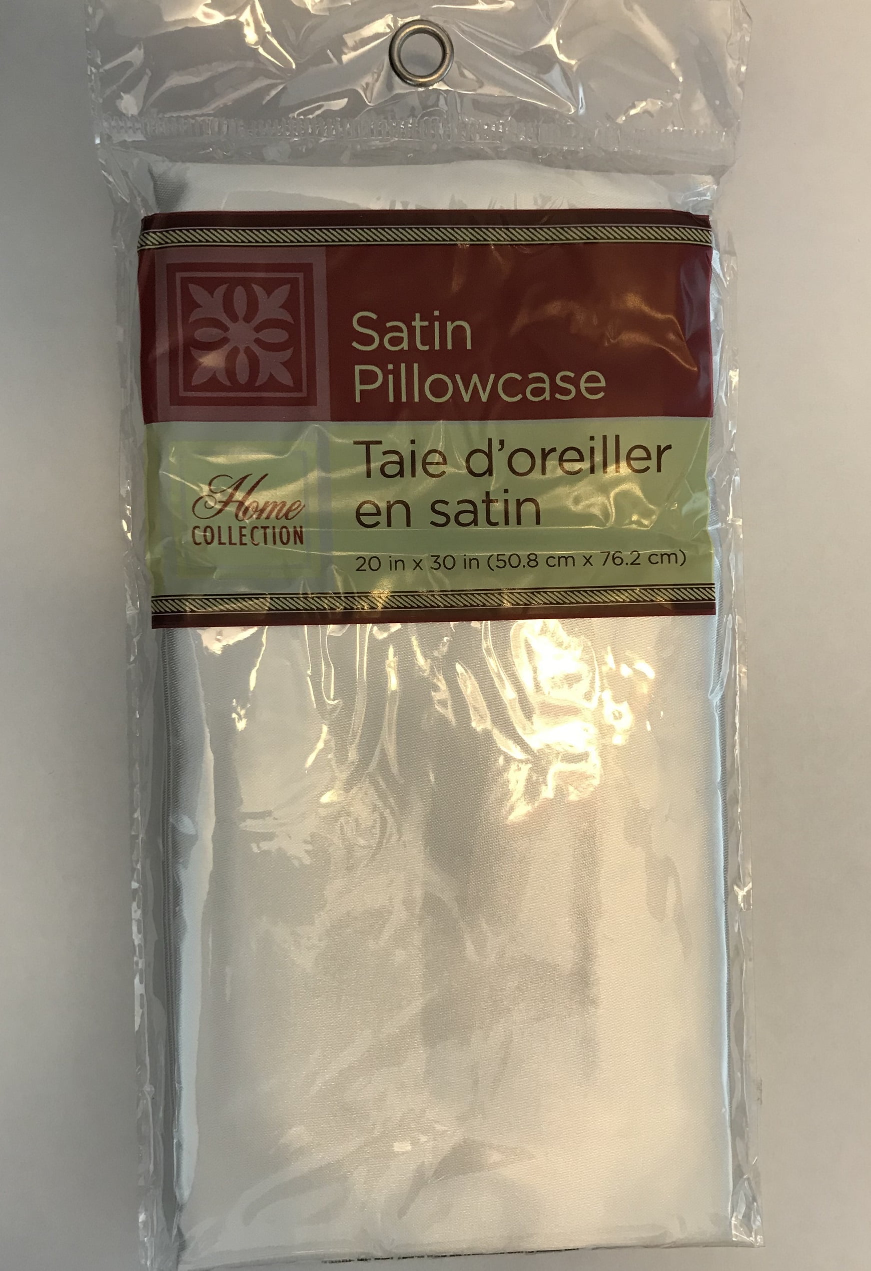 White Satin Standard/Queen Pillowcase for Luxurious Comfort