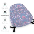 thumbnail image 6 of Rainbow Backpack 17 inch School Bag Suitable for School, Travelling Purple, 6 of 8