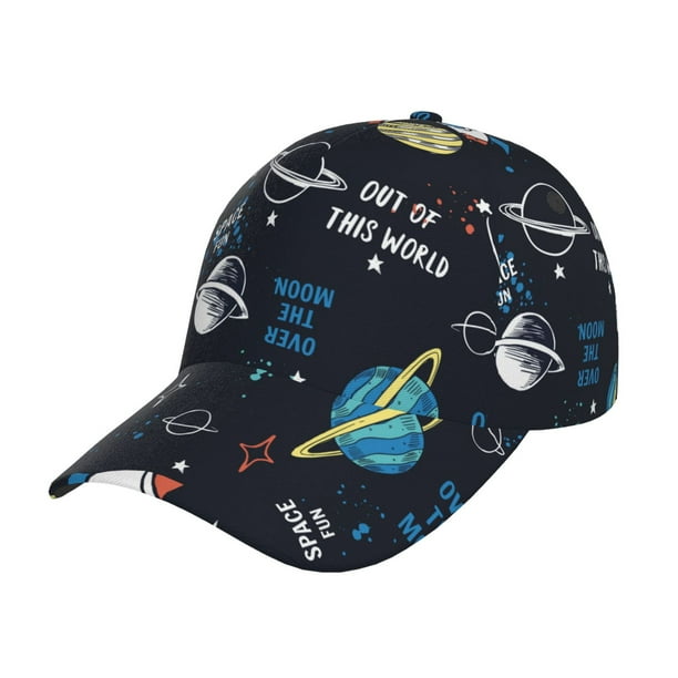 Fotbe Space Gorro Clásico de Béisbol, Gorra Ajustable con Broche Snapback, Gorro de Exterior de Algodón Suave