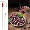 thumbnail image 2 of 100 Christmas Tree Shape Cocktail Picks, Cocktail Picks Sandwich Fruit Sticks Pearl Toothpicks Decor - jjS 26-27s, 2 of 5