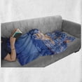 thumbnail image 6 of Winter Soft Flannel Fleece Blanket, View of the Historic City of Salzburg with Festung Hohensalzburg in Winter Austria, Cozy Plush for Indoor and Outdoor Use, 70" x 90", Blue Peach, by Ambesonne, 6 of 6