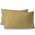 thumbnail image 3 of 3 Piece Sheets - 1 Piece Fitted Sheet & 2 Pillowcases, 450 Thread Count - 100% Egyptian Cotton, Deep Pocket of 17" Inch, Ultra-Soft and All Around Elastic Snug Fit (Full-XL Size - Taupe Solid), 3 of 5