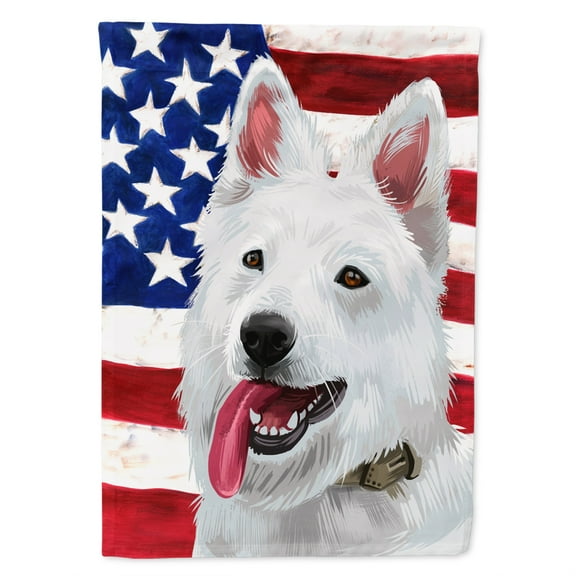 Carolines Treasures CK6431GF Berger Blanc Suisse Garden Flag - 11 x 0.01 x 15 in.