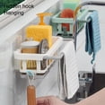 thumbnail image 4 of Inteprter Soporte telescópico para jabón, toalla, paño de cocina, fregadero de pared, cesta colgante, escurridor multiusos para accesorios de Juegos de accesorios de baño Blanco, 4 of 6