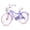 Purple, variant on WARAYZ 24" Girls Bike with Basket, Adjustable Seat, Dual Brakes, Steel Frame Kids Bicycle, Pink