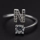 thumbnail image 2 of Anillo Ajustable Letra N Inicial Plata Fina .925 Joyería, 2 of 4