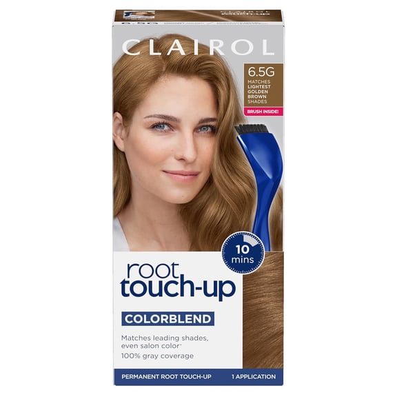 Clairol Root Touch-Up Permanent Hair Color Creme, 6.5G Lightest Golden Brown, 1 Count