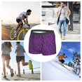 thumbnail image 7 of Men's Boxer Briefs, Purple Glitter Lightning Soft Comfy Mens Underwear Boxer Briefs Breathable With Widen Waist, 7 of 7