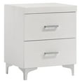 thumbnail image 2 of Cterwk 2 Drawer Nightstand with Metal Handle and Legs, Modern Beside Table for Living Room, Bedroom, White, 2 of 8