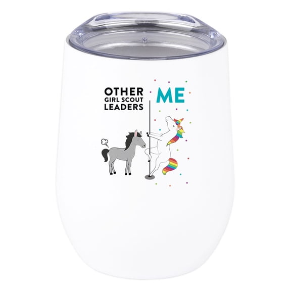 Koyal Wholesale Funny Other Girl Scout Leaders Me Horse Unicorn Wine Tumbler with Lid Stainless Steel Insulated