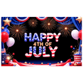 thumbnail image 5 of Firework Design Independence Day Celebration Banner Decorative Balloons Patriotic Theme Stars and Stripes Happy Fourth of July for Outdoor Party National Holiday Event Festive Gathering, 5 of 7