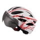 thumbnail image 1 of Greeniant Casco de bicicleta para hombres y mujeres, tamaño ajustable, visera desmontable, gafas, cascos Ciclismo blanco rojo, 1 of 6