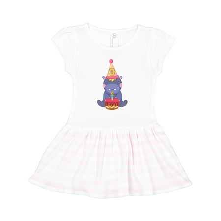 

Inktastic Hippo 3rd Birthday Gift Toddler Girl Dress