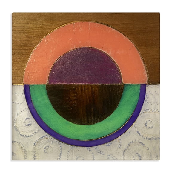 Stupell Industries Modern Horizontal Split Circle Canvas Art, 17 x 17, by Matthew Finger