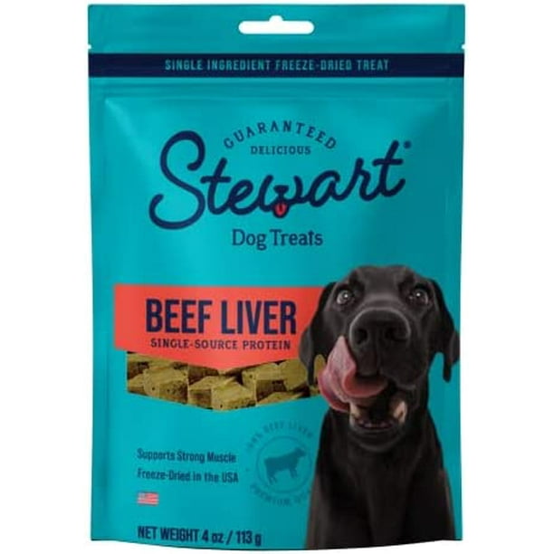 Stewart Freeze Dried Dog Treats, Beef Liver, Healthy, Natural, Single Ingredient, Grain Free Dog