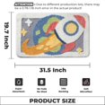 thumbnail image 2 of ERDS-Planets Bathroom Mat Soft Fluffy Absorbent Rug Non-Slip and Machine Washable Carpet for Bathroom, Sink and Bedroom (Rush Out into Space, 31"x20"), 2 of 4