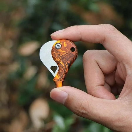 TRAHOO-Folding Pocket Knife Mini Portable Knife Unique Gift for Men Women Multicolor(orange)