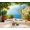 Color 2, variant on Wallpaper Charming Italian Cobblestone Street Outdoor Caf Flower Peel and Stick Wall Murals 100"H x 144"W Removable PVC Wall Paper Self-Adhesive Wall Paintings Art Decor for Bedroom Living Room