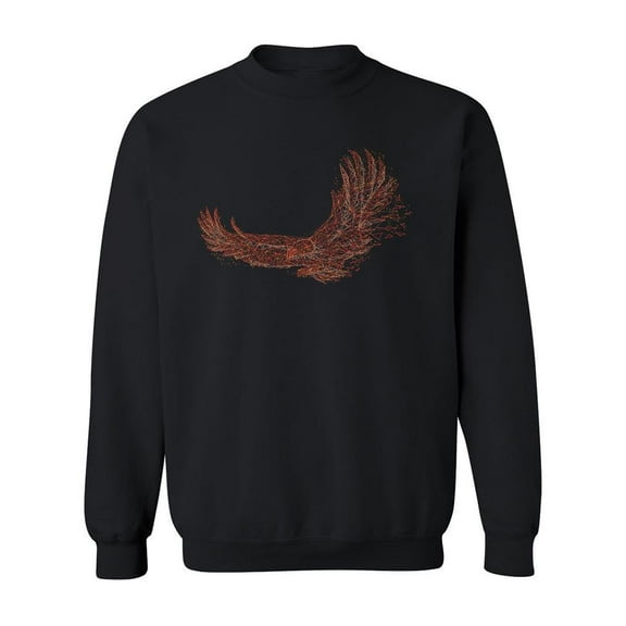 Eagle In Flames Style Sweatshirt Men -Image by Shutterstock, Male Medium