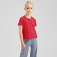 thumbnail image 4 of GYRATEDREAM Girls Short Sleeve Dry-Fit Crew Neck Active Athletic Performance T-Shirt for Kids 5-12 Years, 4 of 7