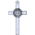 thumbnail image 6 of 3" Silver-Tone St. Benedict Crucifix with White Enamel, 6 of 7
