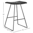 thumbnail image 3 of SAFAVIEH Akito Rectangle Backless Counter Stool, Black (Set of 2), 3 of 8