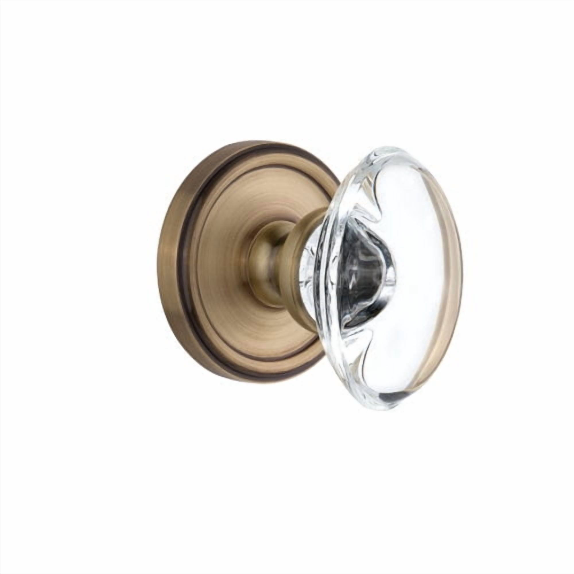 Grandeur Provence Crystal Door Knob with Georgetown Plate