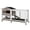 AIR19-B, variant on Aivituvin Rabbit Hutch with Wheels for Outdoor & Indoor, 2-Story Bunny Cage Guinea Pig House with Pull Out Tray for Rabbits, Gray