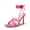 HOT PINK-PU, variant on Heels for Women Strappy High Stiletto Lace Up Heeled Sandals Square Open Toe Heels for Prom Party Dating