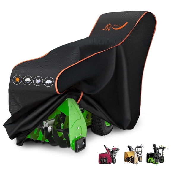 Snow Blower Cover, 24/26/28 inch 600D Heavy-Duty Waterproof Outdoor, Universal Snow Blower Cover Fit for PowerSmart, EGO, Honda, Ryobi, Cub Cadet, Ariens, Troy Bilt, Snow Joe, Toro