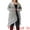 Silver, variant on DARING DIVA Plus Size Velvet Open Front Irregular Draped Mesh Hem Cardigans 1X Silver