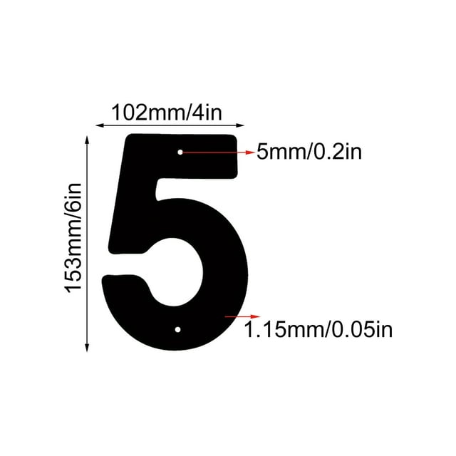 Three-dimensional Iron Art Number House Number Screw Home House Number Sign