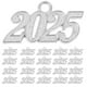 thumbnail image 1 of 50 Uds. Abalorios de graduación 2025 para DIY, abalorios decorativos de graduación, accesorios de abalorios de números de Metal, 1 of 6