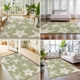 thumbnail image 4 of Rectangle Area Rugs 3 x 5 Ft, Sage Green Starfish Coastal Non-Slip Residential Carpet, Nautical Summer Ocean Abstract Art Indoor Crawling Mats Runner Rugs for Living Room/Dining Room/Bedroom, 4 of 9