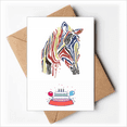 thumbnail image 1 of Graffiti Simple Coloré Pinto Animal Joyeux Anniversaire Cartes Enveloppes Vierges, 1 of 3