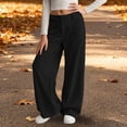 thumbnail image 2 of Pimfylm Girls Sweatpants Joggers Casual Wear Girls' and Toddler Sweatpants Kids Active Jogger Pants Girls Casual Pull On Pants with Drawstring Pockets Black,Size for 9-10 Years, 2 of 7