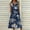 Blue, variant on Sun Dresses Women Summer Casual Pleated Loose Swing Midi for Women Flral Print Knee Length Plus Size Dress Crewneck Short Sleeve Wedding Guest Dress Summer