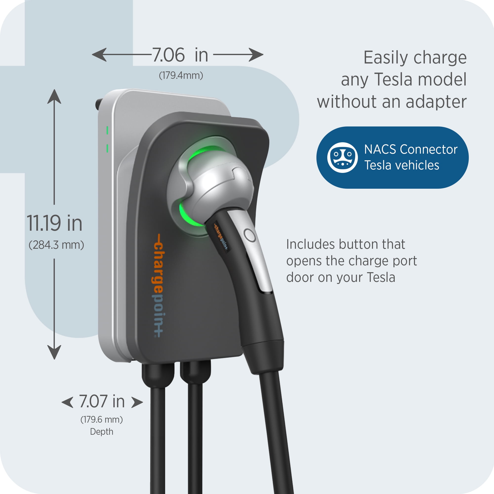 Pre-Owned ChargePoint Flex 2 EV Charger NACS, NEMA 14 -50 Outlet Charge Station Level 2