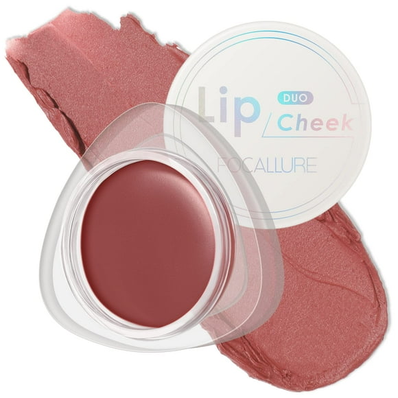 Focallure Velvet-Hazy Matte Cheek Lip Mud - Dual-use Lip & Cheek High Pigment Lipstick Blush - Lasting Lip Tint