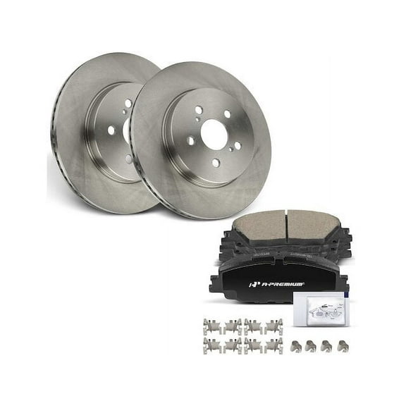 Front Brake Pad and Rotor Kit 6 - Compatible with 2019 - 2022 Toyota Corolla 2020 2021