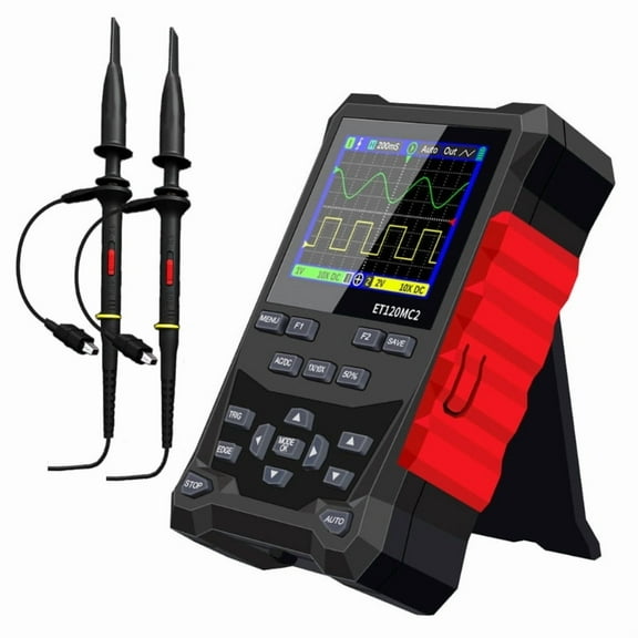 Oscilloscope with 2 Channel Waveforms Storage 120M Bandwidth 2.4inch Display